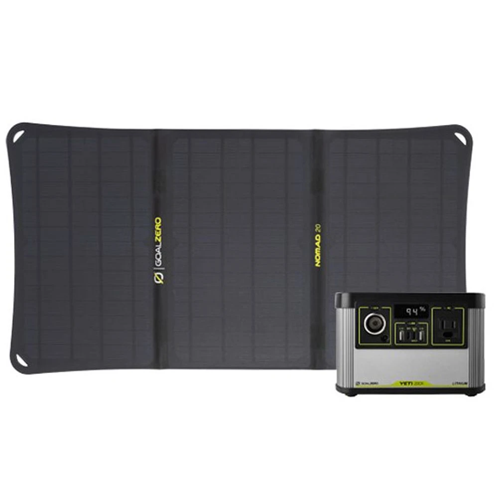 Goal Zero Yeti 200X Portable Power Station + Nomad 20 Solar Kit