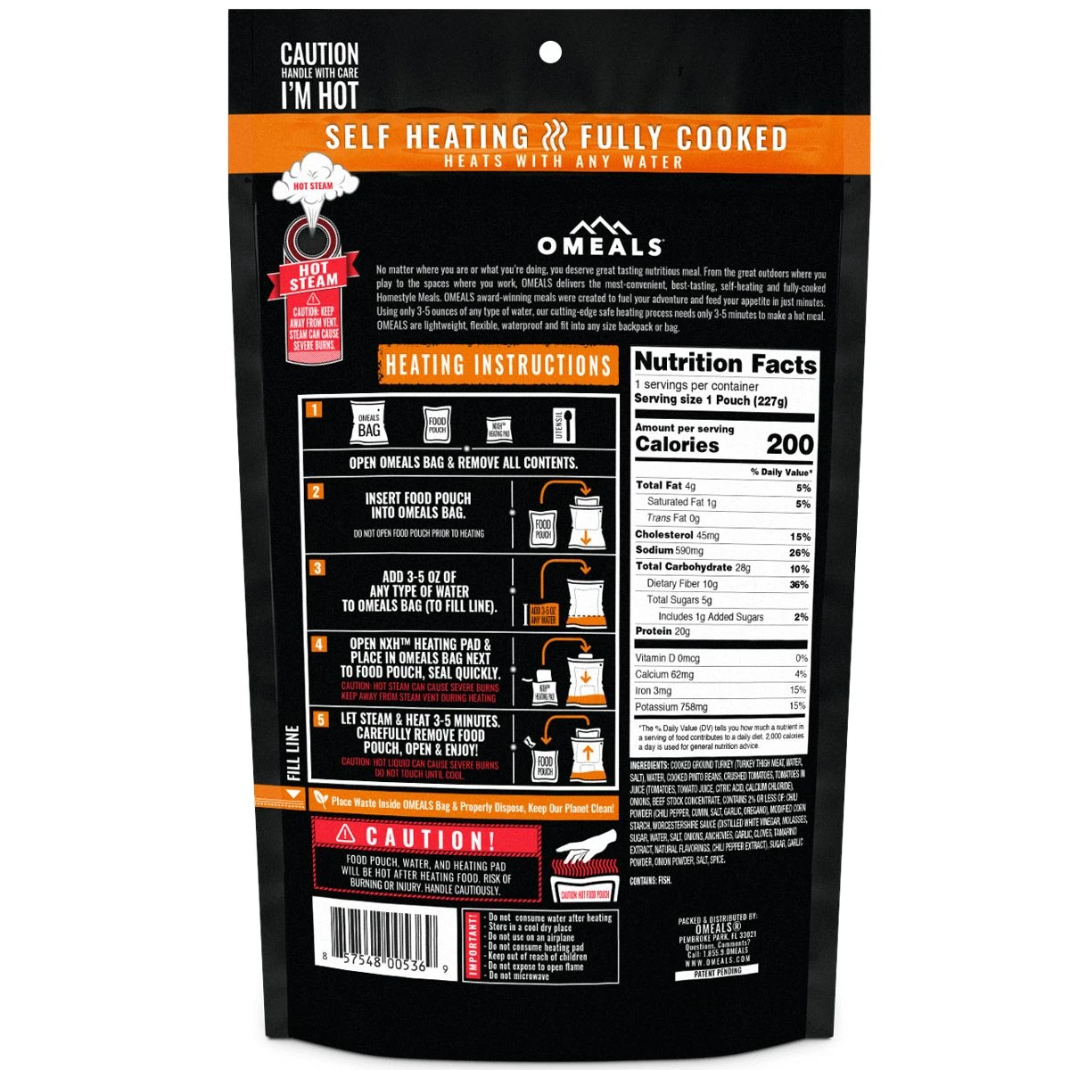 Omeals Turkey Chili With Beans Homestyle Meal - Image 2